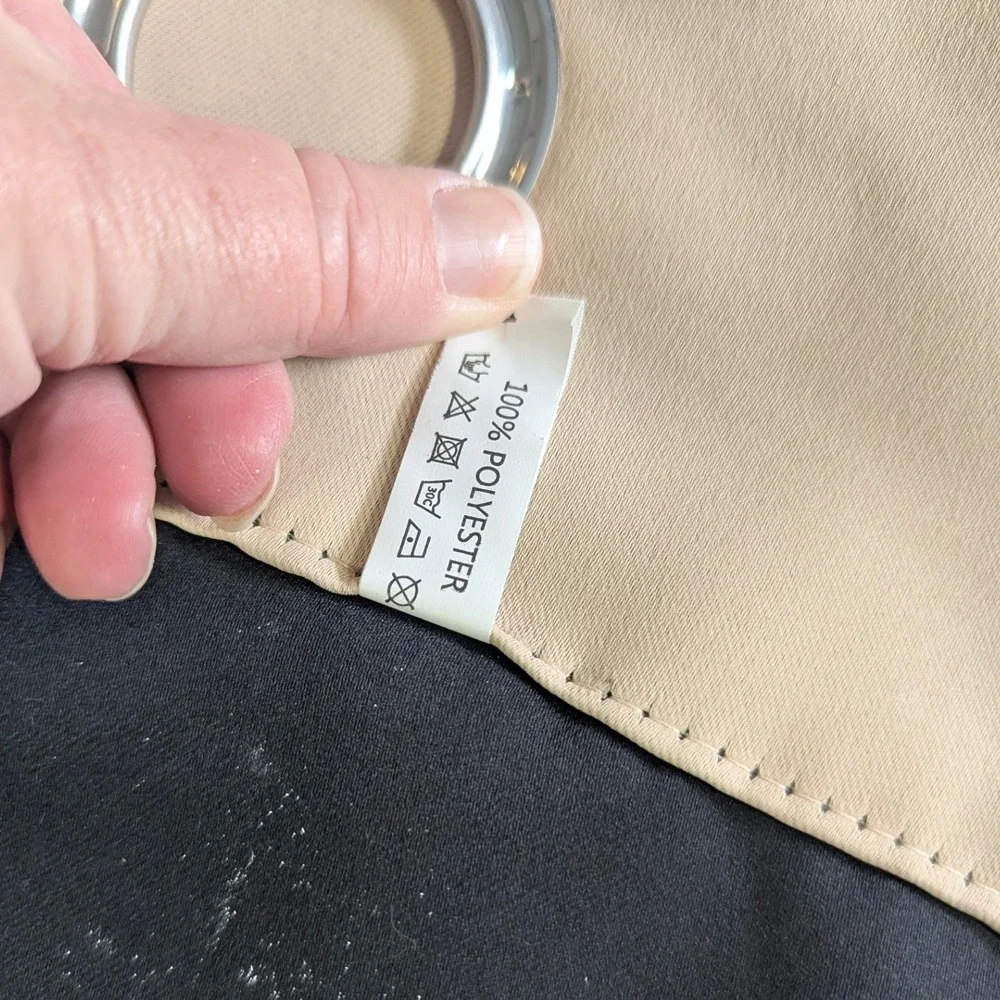 Pair of Blackout Curtain Panel Beige‎ Grommet Top Minimalist Neutral READ
